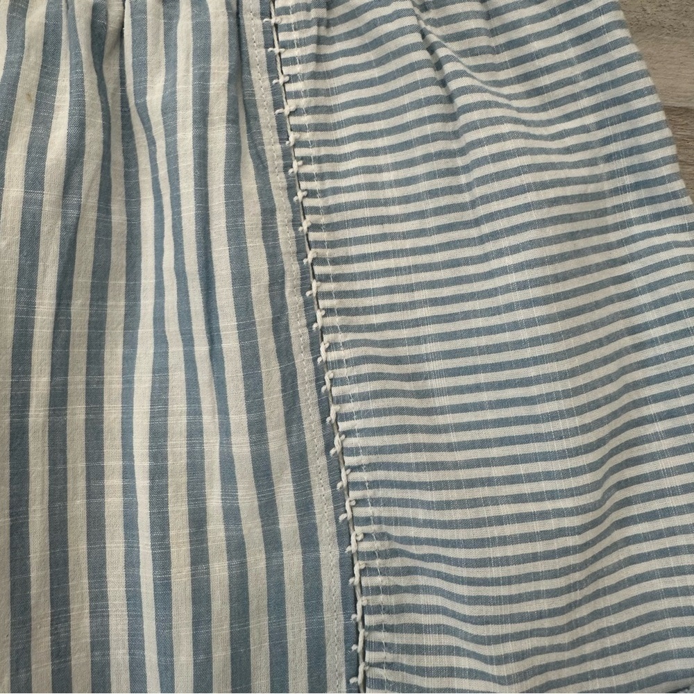 LoveShackFancy Striped Blue Ruffle Mini Skirt - Picture 6 of 11